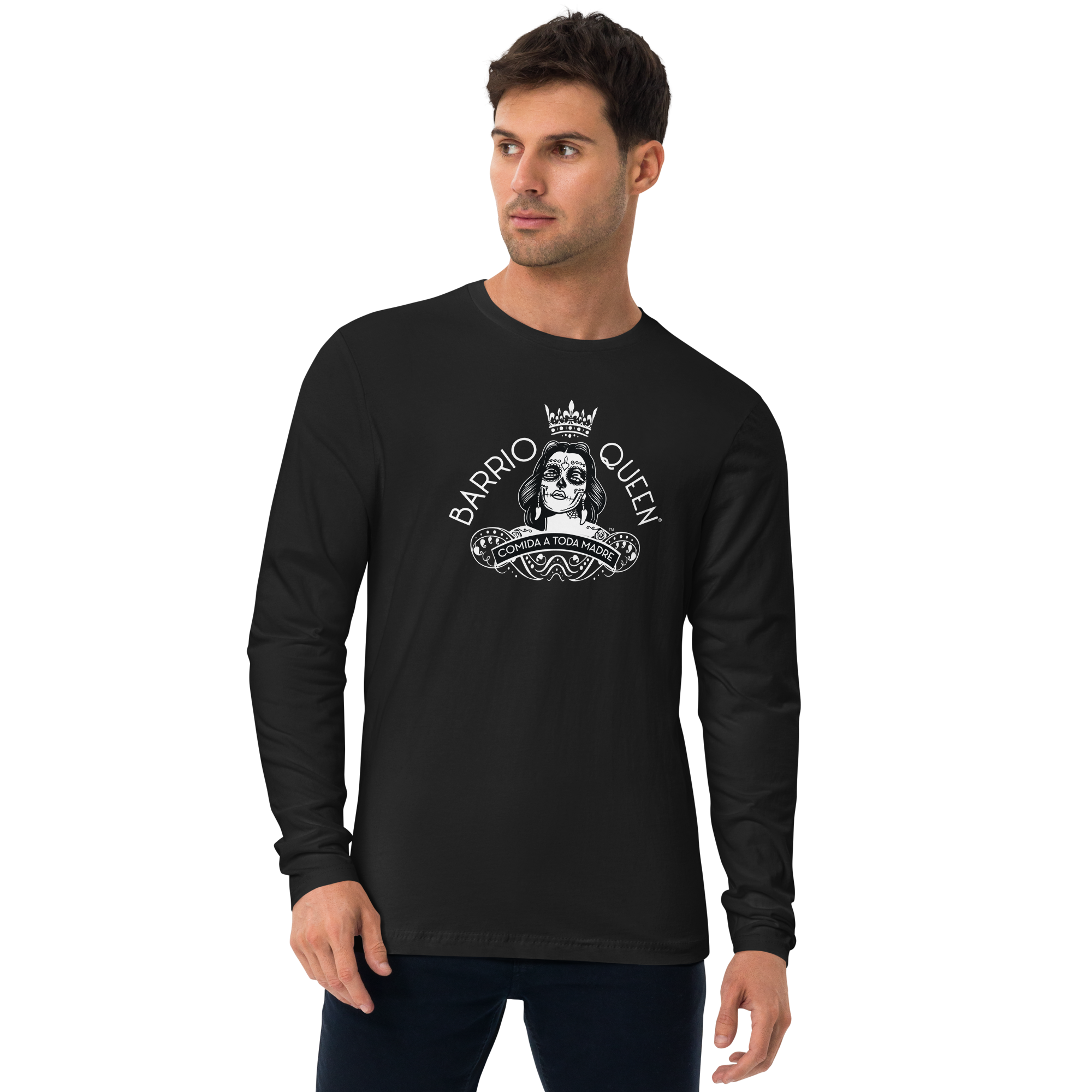 Barrio Queen Long Sleeve Fitted Crew